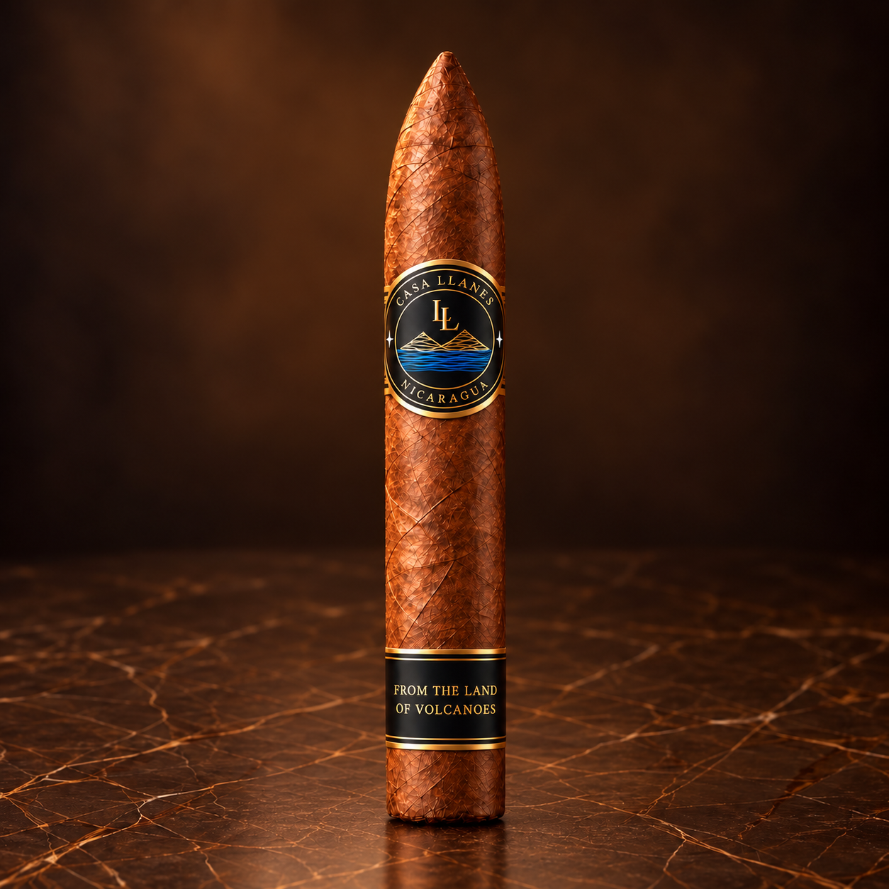 CASA LLANES Master Blend I, Pirámide, photographed in warm light